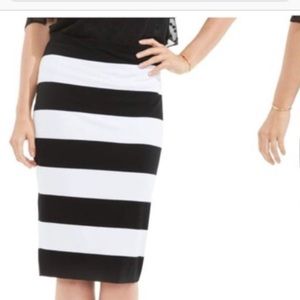 New Vince Camuto Pull On Striped Tube Skirt